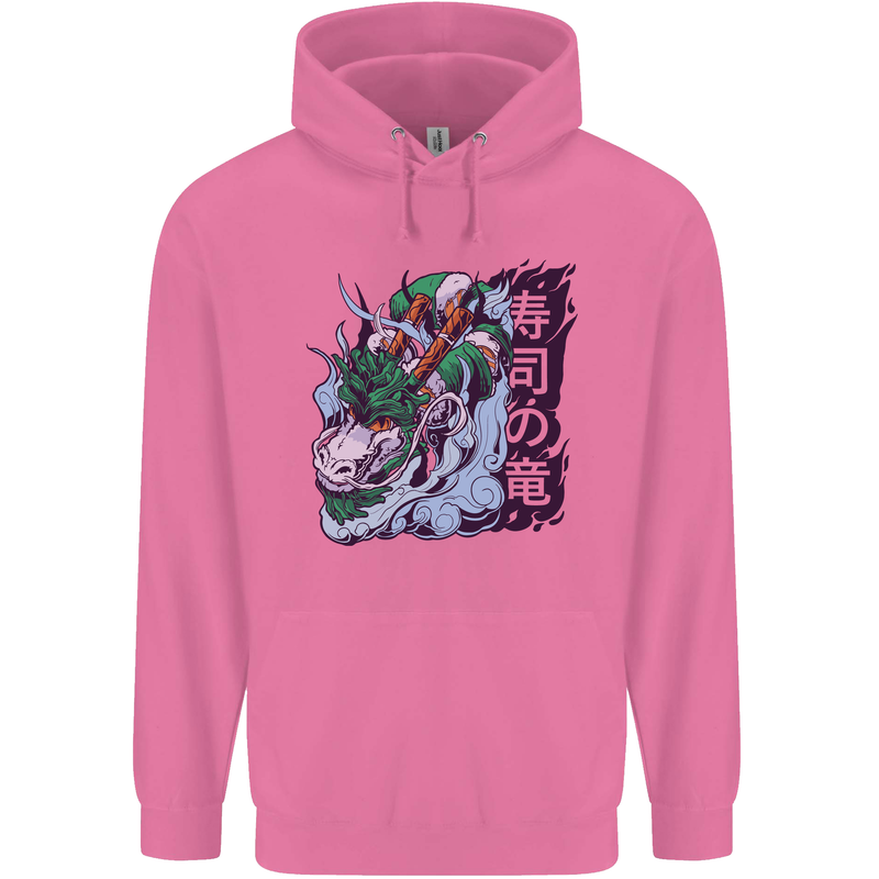 Sushi Dragon Mens 80% Cotton Hoodie Azelea