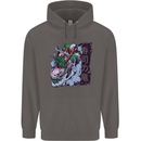 Sushi Dragon Mens 80% Cotton Hoodie Charcoal