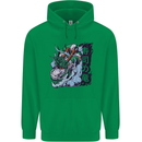 Sushi Dragon Mens 80% Cotton Hoodie Irish Green