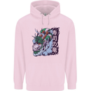 Sushi Dragon Mens 80% Cotton Hoodie Light Pink