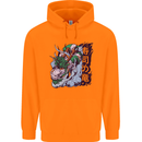 Sushi Dragon Mens 80% Cotton Hoodie Orange
