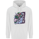 Sushi Dragon Mens 80% Cotton Hoodie White