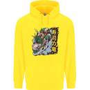 Sushi Dragon Mens 80% Cotton Hoodie Yellow