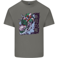 Sushi Dragon Mens Cotton T-Shirt Tee Top Charcoal