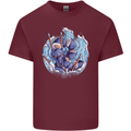 Sushi Dragon Mens Cotton T-Shirt Tee Top Maroon