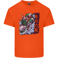 Sushi Dragon Mens Cotton T-Shirt Tee Top Orange