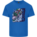 Sushi Dragon Mens Cotton T-Shirt Tee Top Royal Blue