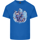 Sushi Dragon Mens Cotton T-Shirt Tee Top Royal Blue