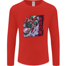 Sushi Dragon Mens Long Sleeve T-Shirt Red