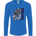 Sushi Dragon Mens Long Sleeve T-Shirt Royal Blue