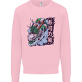 Sushi Dragon Mens Sweatshirt Jumper Light Pink