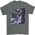 Sushi Dragon Mens T-Shirt 100% Cotton Charcoal