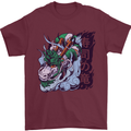 Sushi Dragon Mens T-Shirt 100% Cotton Maroon