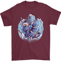 Sushi Dragon Mens T-Shirt 100% Cotton Maroon