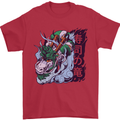 Sushi Dragon Mens T-Shirt 100% Cotton Red