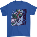 Sushi Dragon Mens T-Shirt 100% Cotton Royal Blue