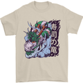 Sushi Dragon Mens T-Shirt 100% Cotton Sand