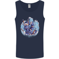 Sushi Dragon Mens Vest Tank Top Navy Blue