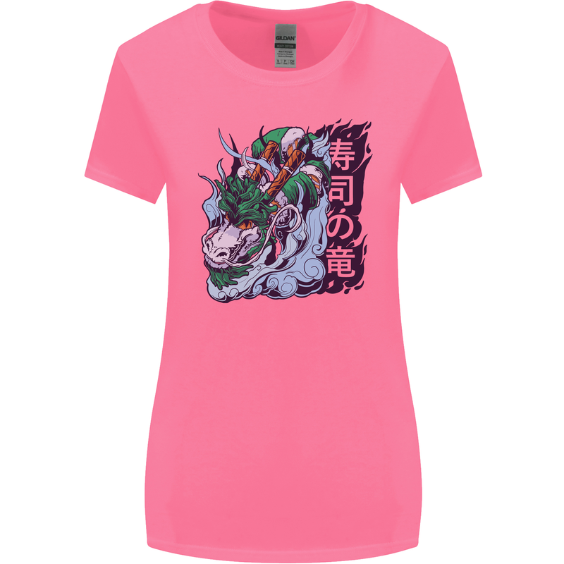 Sushi Dragon Womens Wider Cut T-Shirt Azalea