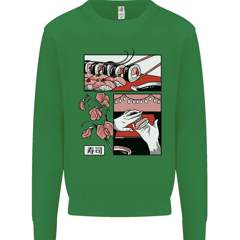 Sushi Kids Sweatshirt Jumper Irish Green