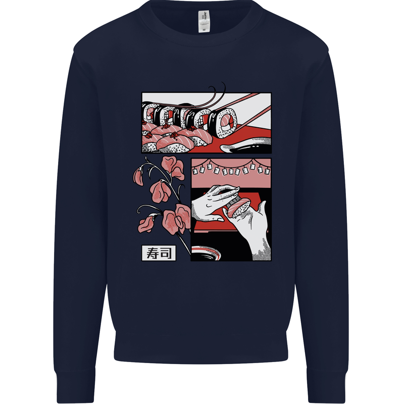 Sushi Kids Sweatshirt Jumper Navy Blue