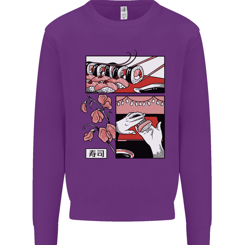 Sushi Kids Sweatshirt Jumper Purple