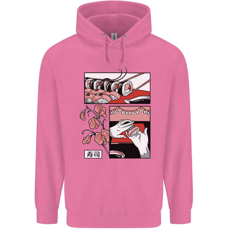 Sushi Mens 80% Cotton Hoodie Azelea