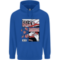 Sushi Mens 80% Cotton Hoodie Royal Blue