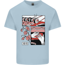 Sushi Mens Cotton T-Shirt Tee Top Light Blue