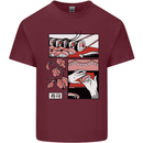 Sushi Mens Cotton T-Shirt Tee Top Maroon