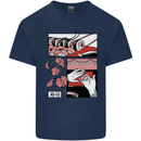 Sushi Mens Cotton T-Shirt Tee Top Navy Blue