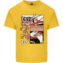Sushi Mens Cotton T-Shirt Tee Top Yellow