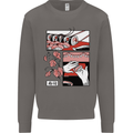 Sushi Mens Sweatshirt Jumper Charcoal