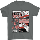 Sushi Mens T-Shirt 100% Cotton Charcoal