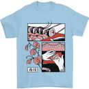 Sushi Mens T-Shirt 100% Cotton Light Blue