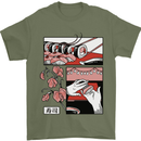 Sushi Mens T-Shirt 100% Cotton Military Green