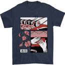 Sushi Mens T-Shirt 100% Cotton Navy Blue