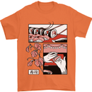Sushi Mens T-Shirt 100% Cotton Orange