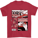 Sushi Mens T-Shirt 100% Cotton Red