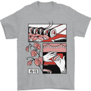 Sushi Mens T-Shirt 100% Cotton Sports Grey