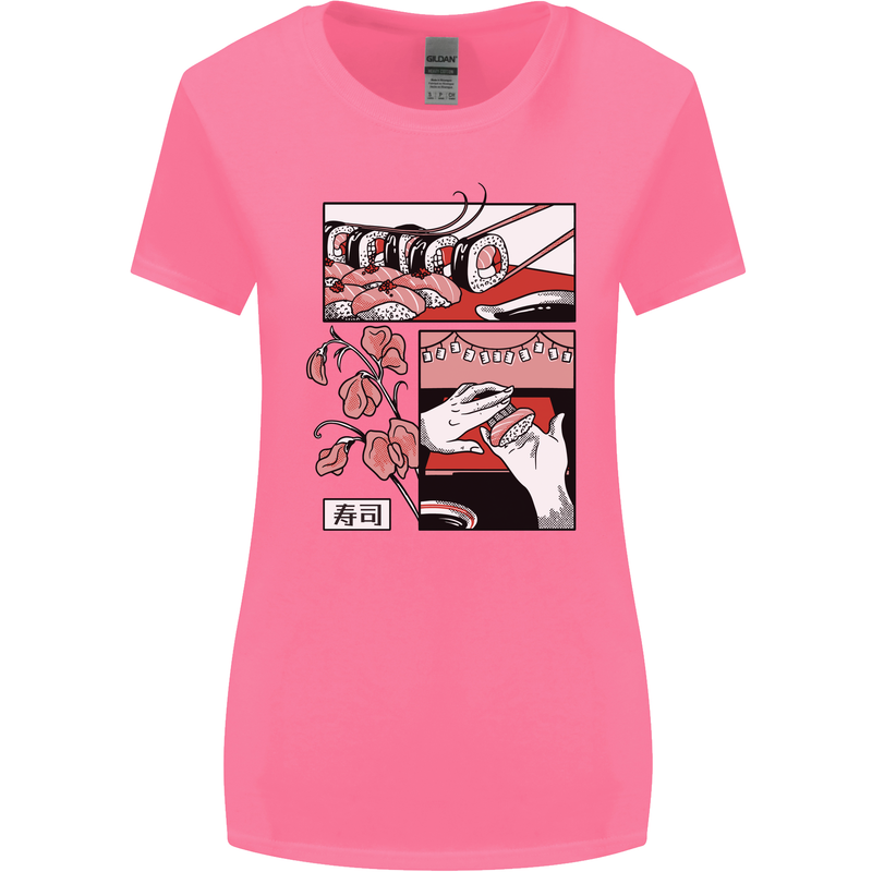 Sushi Womens Wider Cut T-Shirt Azalea