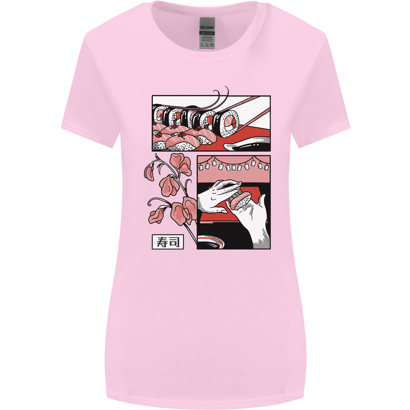 Sushi Womens Wider Cut T-Shirt Light Pink