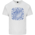 Swan Mandala Art Mens Cotton T-Shirt Tee Top White