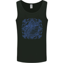 Swan Mandala Art Mens Vest Tank Top Black