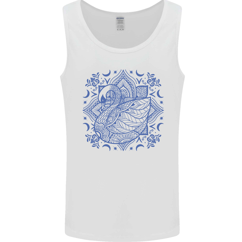 Swan Mandala Art Mens Vest Tank Top White