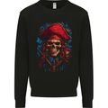 Swashbuckling Pirate Skull Mens Sweatshirt Jumper Black