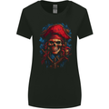 Swashbuckling Pirate Skull Womens Wider Cut T-Shirt Black