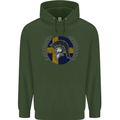 Sweden Bodybuilding Flag Gym Training Swedish Childrens Kids Hoodie Forest Green
