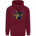 Sweden Bodybuilding Flag Gym Training Swedish Childrens Kids Hoodie Maroon