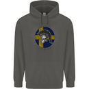 Sweden Bodybuilding Flag Gym Training Swedish Childrens Kids Hoodie Storm Grey